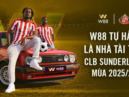 W88 tài trợ áo đấu cho Sunderland AFC mùa giải 2025/26