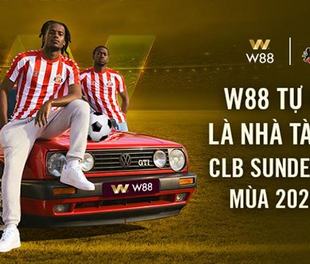 W88 tài trợ áo đấu cho Sunderland AFC mùa giải 2025/26