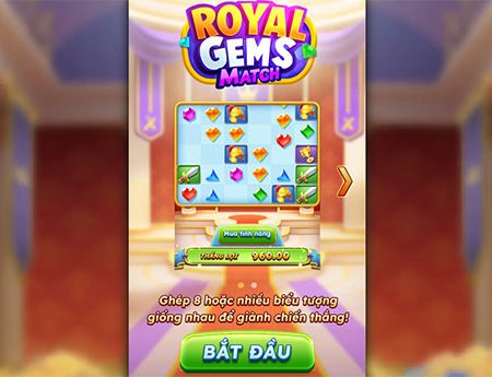 Royal Gems Match – Cách chơi slot Đá quý hoàng gia